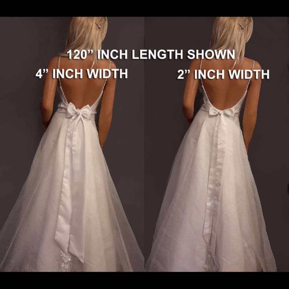 120” ivory/off white sash